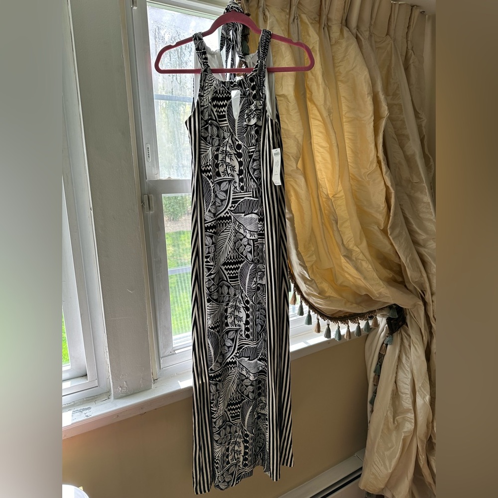 Chicos black and white patterned maxi dress